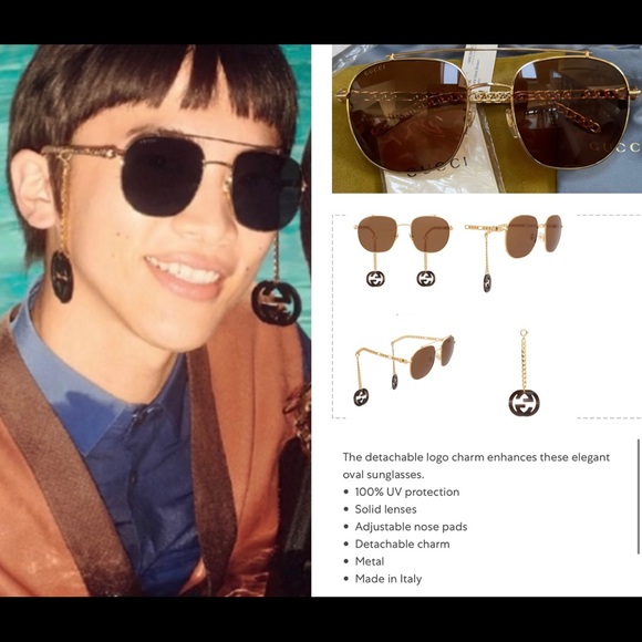 GUCCI GOLD CHAIN- LINK FROM THE CHARM COLLECTION, WITH DETACHABLE CHARMS - Picture 5 of 16